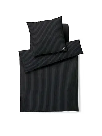 JOOP | Flanell Bettwäsche 70x90cm/140x200cm SOFT STRIPES | schwarz